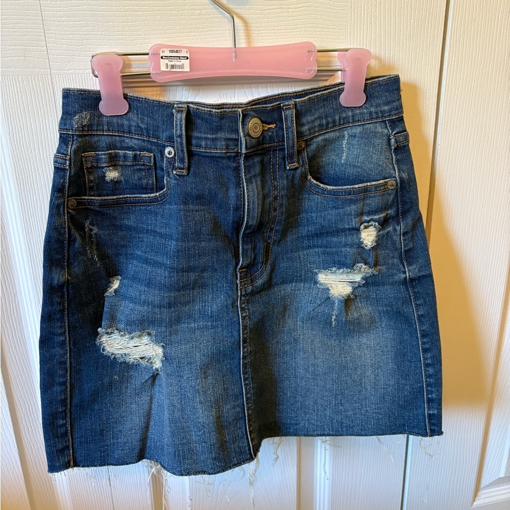 jean skirt high rise
